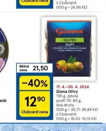 Tesco Giana olivy nabídka