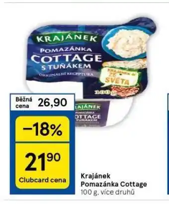 Tesco Krajánek pomazánka cottage nabídka