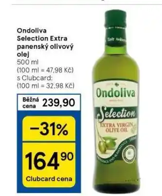 Tesco Ondoliva selection extra panenský olivový olej nabídka