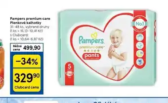 Tesco Pampers dětské plenky nabídka