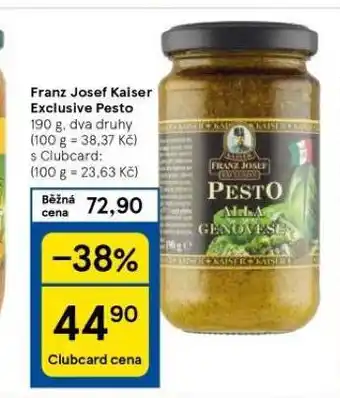 Tesco Franz josef kaiser exclusive pesto nabídka