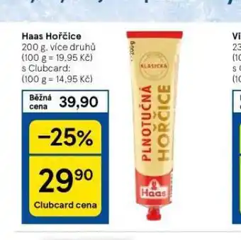 Tesco Haas hořčice nabídka