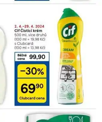 Tesco Cif čistící krém nabídka