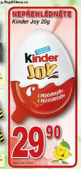 Hruška Kinder joy nabídka