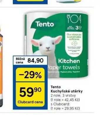 Tesco Tento kuchyňské utěrky nabídka