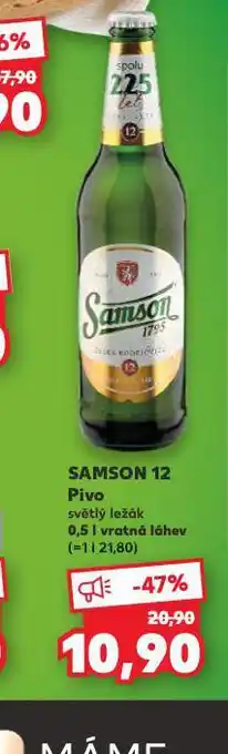 Kaufland Pivo samson 12 nabídka