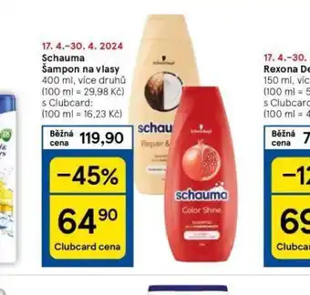 Tesco Schuama šampon nabídka