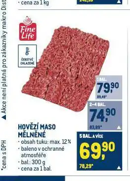 Makro Hovězí maso mělněné nabídka