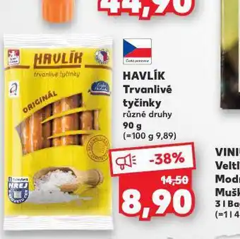 Kaufland Havlík trvanlivé tyčinky nabídka