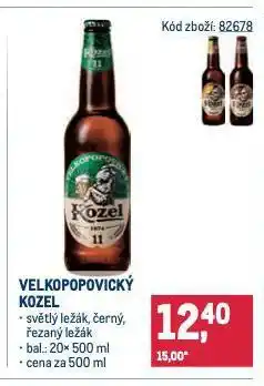 Makro Pivo velkopopovický kozel nabídka