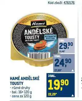 Makro Hamé andělské tousty nabídka