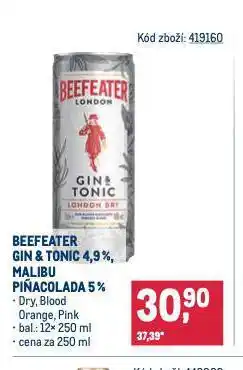 Makro Beefeater gin & tonic nabídka