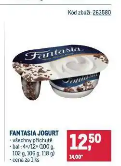 Makro Fantasia jogurt nabídka