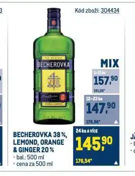 Makro Becherovka orange & ginger nabídka