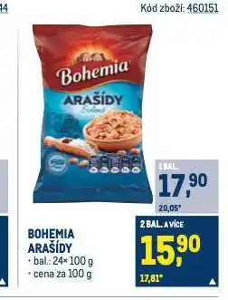 Makro Bohemia arašídy nabídka