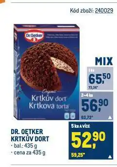 Makro Dr. oetker krtkův dort nabídka