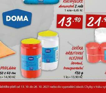 Terno Svíčka hřbitovní olejová nabídka