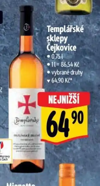 Albert Templářské sklepy Čejkovice 0,75L nabídka