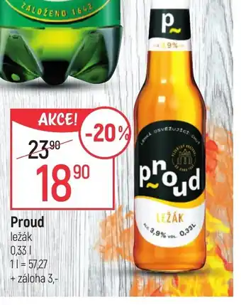 Globus Proud ležák 0,33l nabídka