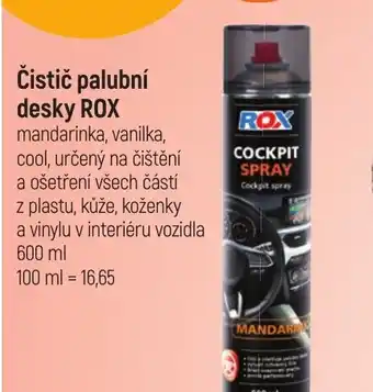 Čistič palubní desky ROX