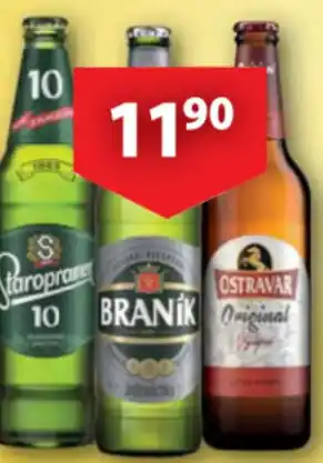 CBA Staropramen 10, Braník Jedenáctka, Ostravar Original Výčepní 0.5L nabídka