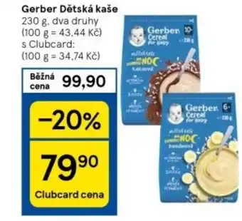 Tesco Gerber Dětská kaše nabídka