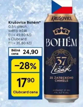 Tesco Krušovice Bohém nabídka