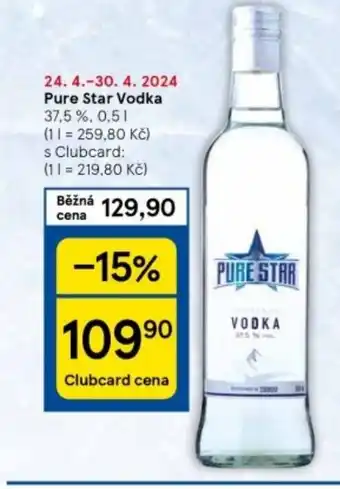 Tesco Pure Star Vodka nabídka