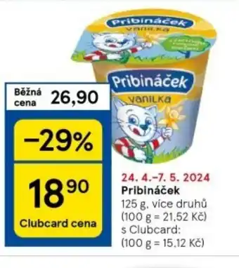 Tesco Pribináček nabídka