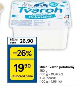 Tesco Milko Tvaroh polotučný nabídka