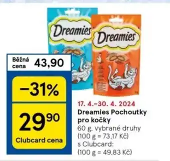 Tesco Dreamies Pochoutky pro kočky nabídka