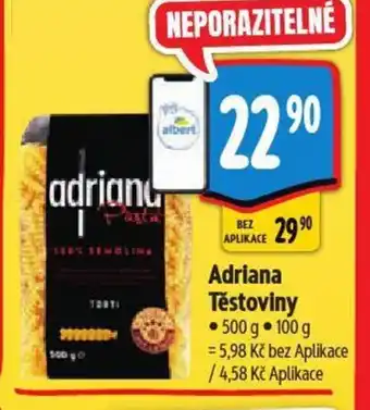 Albert Adriana Těstoviny nabídka