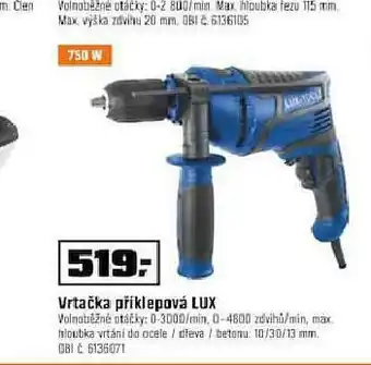 OBI Vrtačka příklepová lux nabídka