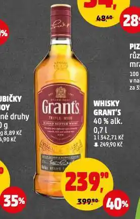 Penny Market Grant's triple wood whisky nabídka