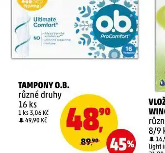 Penny Market O.b. tampony nabídka