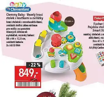 Globus Clemmy baby - veselý hrací stolek s kostkami a zvířátky nabídka