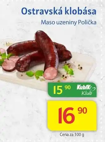 Kubík potraviny Ostravská klobása nabídka