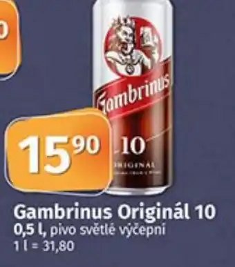 COOP TIP Gambrinus Originál 10 0,5L nabídka