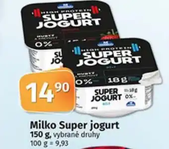 COOP TIP Milko Super jogurt 150 g nabídka
