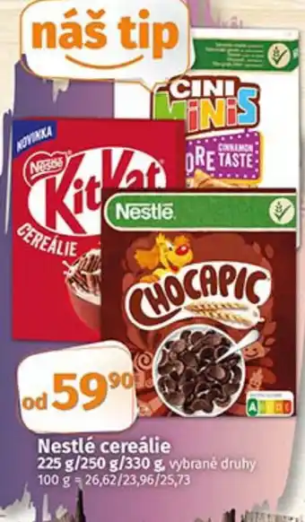 COOP TIP Nestlé cereálie nabídka