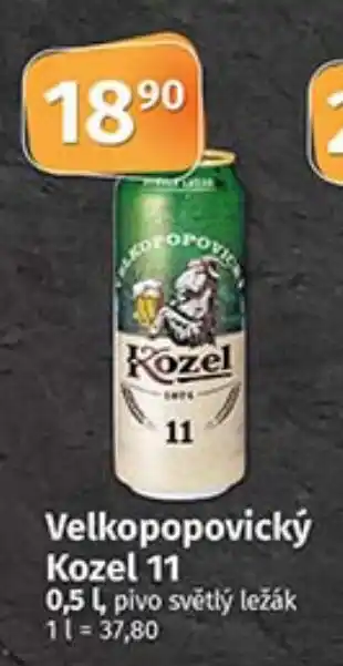 COOP TIP Velkopopovický Kozel 11 0.5L nabídka