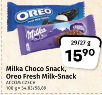 Coop Milka Choco Snack, Oreo Fresh Milk-Snack nabídka