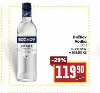 Billa Božkov vodka nabídka