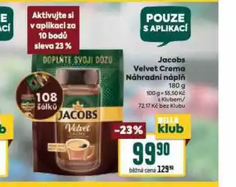 Billa Jacobs velvet crema náhradní náplň nabídka