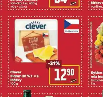 Billa Clever eidam 30% plátky nabídka