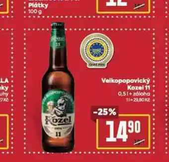 Billa Pivo velkopopovický kozel 11 nabídka