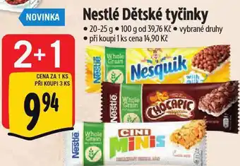 Albert Nestlé dětské tyčinky nabídka