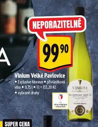 Albert Vinium velké pavlovice nabídka
