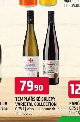 Terno Templářské sklepy varietal collection nabídka