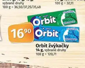 Coop Orbit žvýkačky nabídka